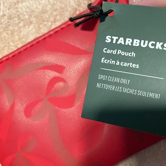 Starbucks Lot of 4: Holiday ribbon, poinsettia, card pouch - Picture 7 of 7